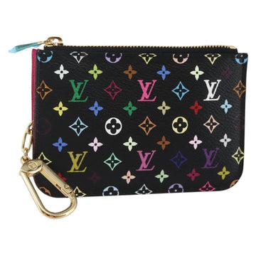 LOUIS VUITTON Multicolor Pochette ClesNM Coin Purse Black M60279 LV Auth 144785V
