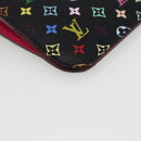 LOUIS VUITTON Multicolor Pochette ClesNM Coin Purse Black M60279 LV Auth 144785V-14