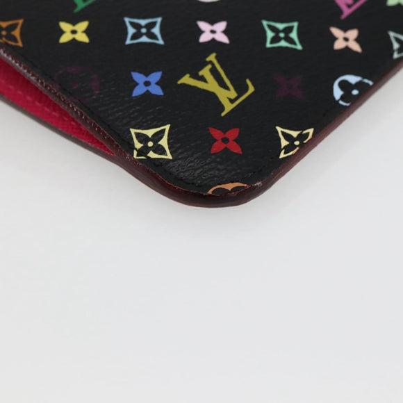 LOUIS VUITTON Multicolor Pochette ClesNM Coin Purse Black M60279 LV Auth 144785V