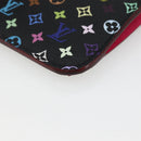 LOUIS VUITTON Multicolor Pochette ClesNM Coin Purse Black M60279 LV Auth 144785V-15