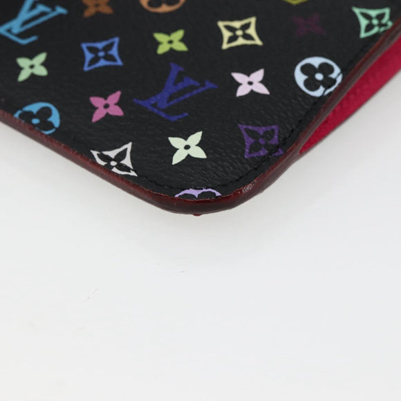 LOUIS VUITTON Multicolor Pochette ClesNM Coin Purse Black M60279 LV Auth 144785V