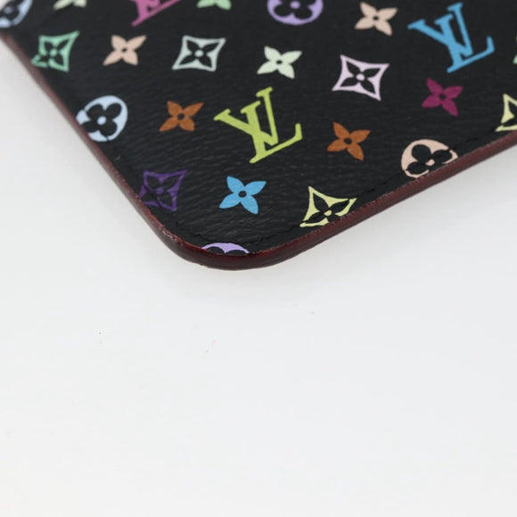 LOUIS VUITTON Multicolor Pochette ClesNM Coin Purse Black M60279 LV Auth 144785V