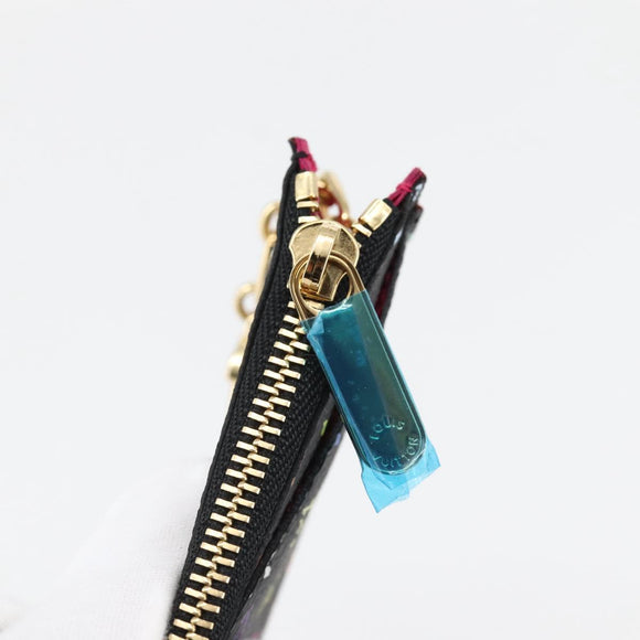 LOUIS VUITTON Multicolor Pochette ClesNM Coin Purse Black M60279 LV Auth 144785V