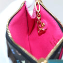 LOUIS VUITTON Multicolor Pochette ClesNM Coin Purse Black M60279 LV Auth 144785V-19