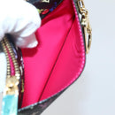 LOUIS VUITTON Multicolor Pochette ClesNM Coin Purse Black M60279 LV Auth 144785V-20