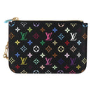 LOUIS VUITTON Multicolor Pochette ClesNM Coin Purse Black M60279 LV Auth 144785V-13