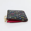 LOUIS VUITTON Multicolor Pochette ClesNM Coin Purse Black M60279 LV Auth 144785V-4