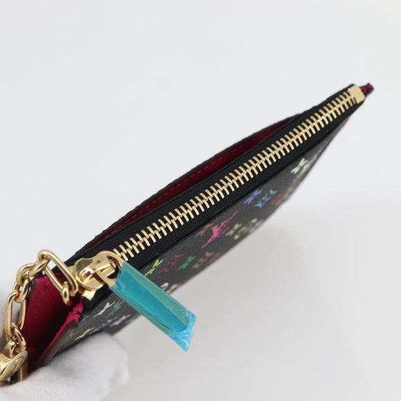 LOUIS VUITTON Multicolor Pochette ClesNM Coin Purse Black M60279 LV Auth 144785V
