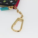 LOUIS VUITTON Multicolor Pochette ClesNM Coin Purse Black M60279 LV Auth 144785V-6