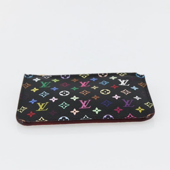 LOUIS VUITTON Multicolor Pochette ClesNM Coin Purse Black M60279 LV Auth 144785V