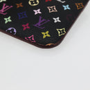 LOUIS VUITTON Multicolor Pochette ClesNM Coin Purse Black M60279 LV Auth 144785V-8