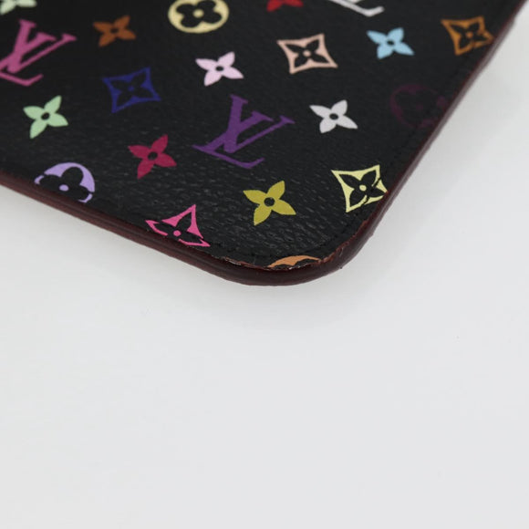 LOUIS VUITTON Multicolor Pochette ClesNM Coin Purse Black M60279 LV Auth 144785V