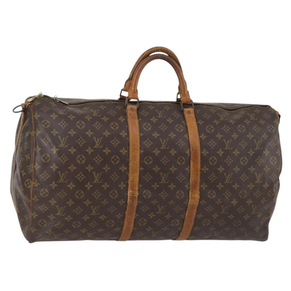 LOUIS VUITTON Monogram Keepall Bandouliere 60 Boston Bag M41412 LV Auth 144792