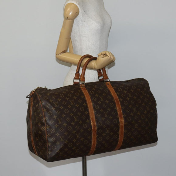 LOUIS VUITTON Monogram Keepall Bandouliere 60 Boston Bag M41412 LV Auth 144792