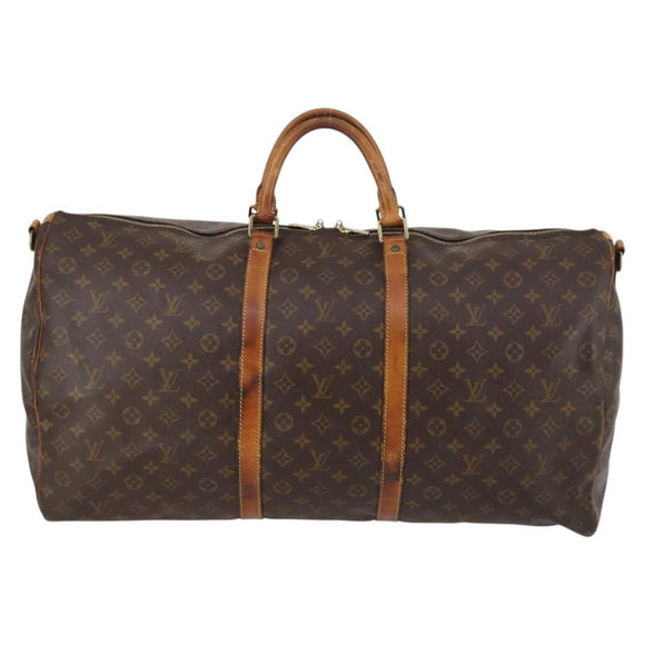 LOUIS VUITTON Monogram Keepall Bandouliere 60 Boston Bag M41412 LV Auth 144793