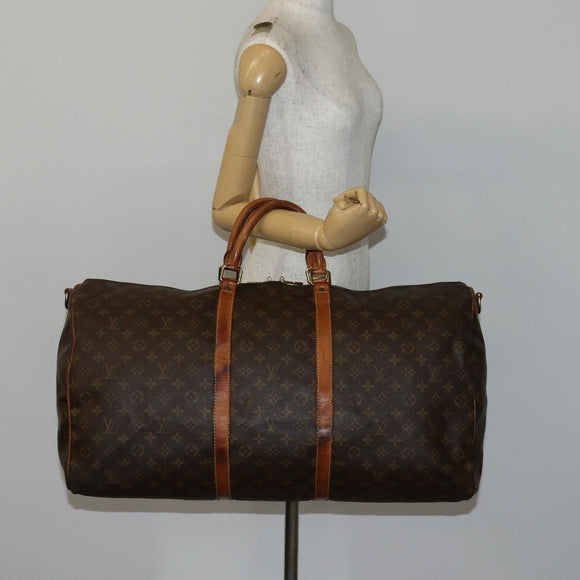 LOUIS VUITTON Monogram Keepall Bandouliere 60 Boston Bag M41412 LV Auth 144793