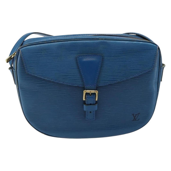 LOUIS VUITTON Epi June Feuille Shoulder Bag Blue M52155 LV Auth 144802