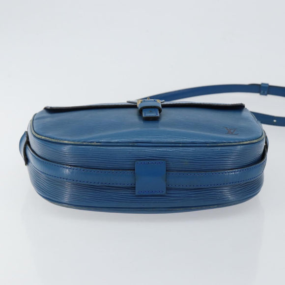 LOUIS VUITTON Epi June Feuille Shoulder Bag Blue M52155 LV Auth 144802