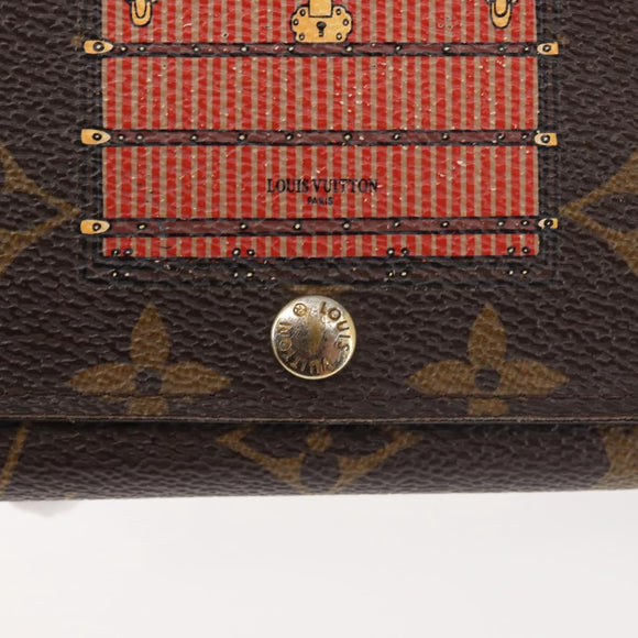 LOUIS VUITTON Monogram Trunk Portefeuille Sarah Long Wallet M60415 Auth 144804