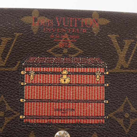 LOUIS VUITTON Monogram Trunk Portefeuille Sarah Long Wallet M60415 Auth 144804