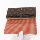 LOUIS VUITTON Monogram Trunk Portefeuille Sarah Long Wallet M60415 Auth 144804-14