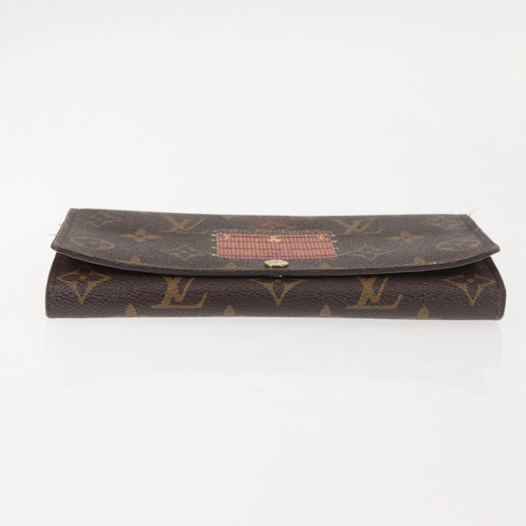 LOUIS VUITTON Monogram Trunk Portefeuille Sarah Long Wallet M60415 Auth 144804