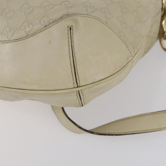 GUCCI Bamboo GG Canvas Guccissima Hand Bag Leather 2way Beige Gold Auth 144806