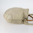 GUCCI Bamboo GG Canvas Guccissima Hand Bag Leather 2way Beige Gold Auth 144806-3