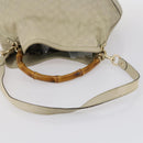 GUCCI Bamboo GG Canvas Guccissima Hand Bag Leather 2way Beige Gold Auth 144806-7