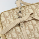 Christian Dior Trotter Canvas Romantic Chain Hand Bag PVC Beige Auth 144811-17