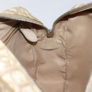 Christian Dior Trotter Canvas Romantic Chain Hand Bag PVC Beige Auth 144811-20