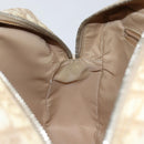Christian Dior Trotter Canvas Romantic Chain Hand Bag PVC Beige Auth 144811-21