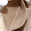 Christian Dior Trotter Canvas Romantic Chain Hand Bag PVC Beige Auth 144811-22