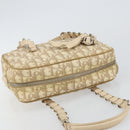 Christian Dior Trotter Canvas Romantic Chain Hand Bag PVC Beige Auth 144811-6