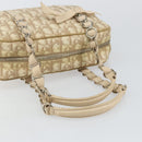 Christian Dior Trotter Canvas Romantic Chain Hand Bag PVC Beige Auth 144811-7