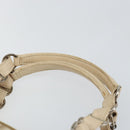 Christian Dior Trotter Canvas Romantic Chain Hand Bag PVC Beige Auth 144811-8