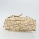 Christian Dior Trotter Canvas Romantic Chain Hand Bag PVC Beige Auth 144811-5
