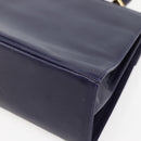 Salvatore Ferragamo Gancini Hand Bag Leather 2way Purple Gold Auth 144813-16