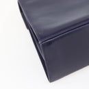 Salvatore Ferragamo Gancini Hand Bag Leather 2way Purple Gold Auth 144813-17