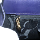 Salvatore Ferragamo Gancini Hand Bag Leather 2way Purple Gold Auth 144813-19