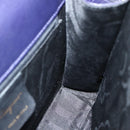 Salvatore Ferragamo Gancini Hand Bag Leather 2way Purple Gold Auth 144813-20