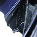 Salvatore Ferragamo Gancini Hand Bag Leather 2way Purple Gold Auth 144813-22