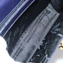 Salvatore Ferragamo Gancini Hand Bag Leather 2way Purple Gold Auth 144813-23