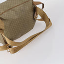 CELINE Macadam Canvas Backpack PVC Leather Beige Gold Auth 144815-9