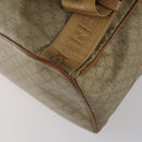 CELINE Macadam Canvas Backpack PVC Leather Beige Gold Auth 144815-18