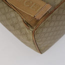 CELINE Macadam Canvas Backpack PVC Leather Beige Gold Auth 144815-19