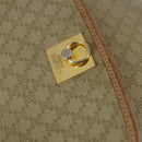 CELINE Macadam Canvas Backpack PVC Leather Beige Gold Auth 144815-20