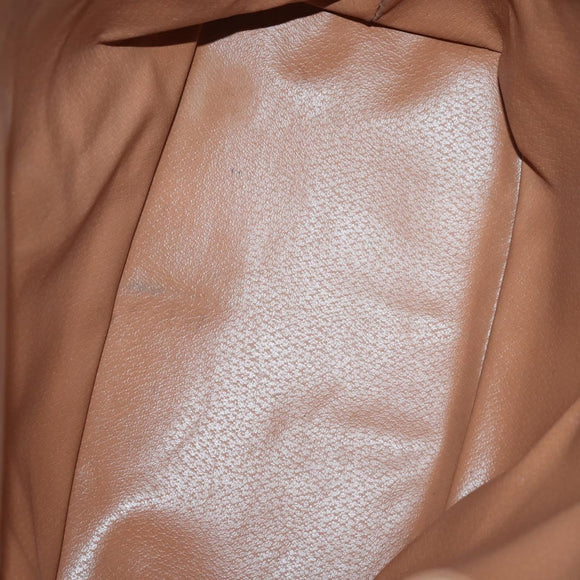 CELINE Macadam Canvas Backpack PVC Leather Beige Gold Auth 144815