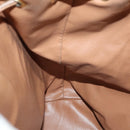 CELINE Macadam Canvas Backpack PVC Leather Beige Gold Auth 144815-24