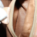 CELINE Macadam Canvas Backpack PVC Leather Beige Gold Auth 144815-25